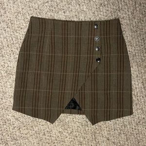 Essue Plaid Criss Cross Skirt